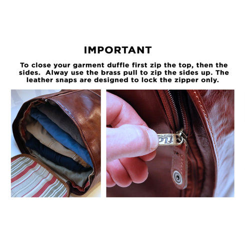 Floto Venezia Garment Leather Duffle Travel Bag
